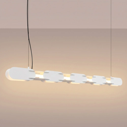 Lampa wisząca LED CHAIN 158 biała nowoczesna nad wyspę