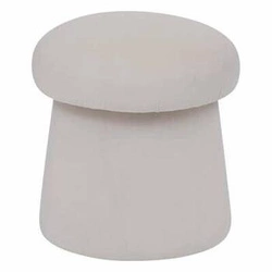 Pufa Noa beżowa okrągła nowoczesna tapicerowana do salonu i przedpokoju Atmosphera 40 cm