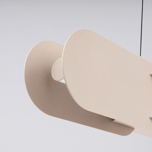 Lampa wisząca CHAIN 158 LED taupe nowoczesna nad wyspę
