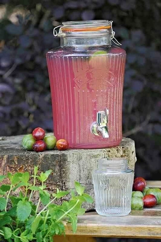 Szklany słój do napojów z kranikiem 5l Vintage KILNER na lemoniadę i garden party