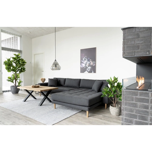 Stolik kawowy Toulon 70x120 cm dębowy prostokątny industrialny do salonu Intesi