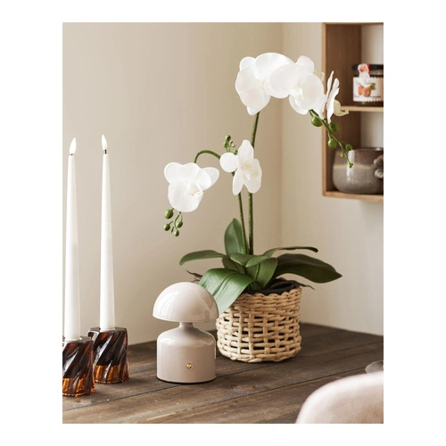 Lampka nocna Aulla szara LED bezprzewodowa na biurko i do sypialni