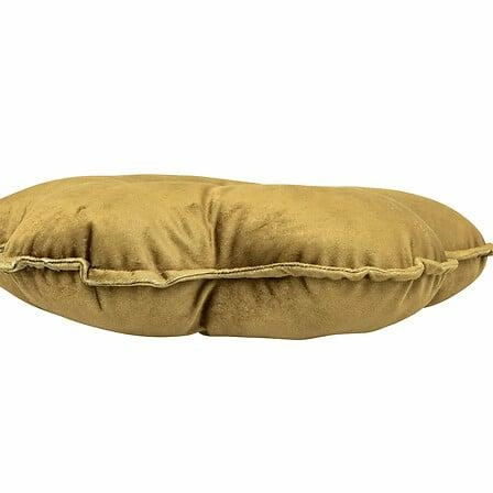 Poduszka dekoracyjna okrągła Flower Velvet zielona 45 cm do salonu nowoczesna Atmosphera