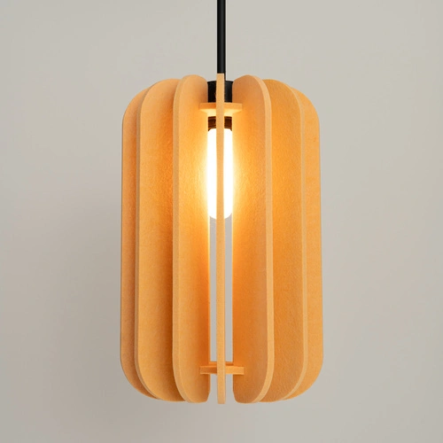 Lampa wisząca MULA 27 żółta nowoczesna do salonu, kuchni lub nad stół z filcu