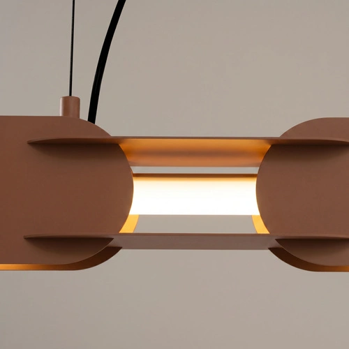 Lampa wisząca LED CHAIN 158 mocca nowoczesna nad wyspę

