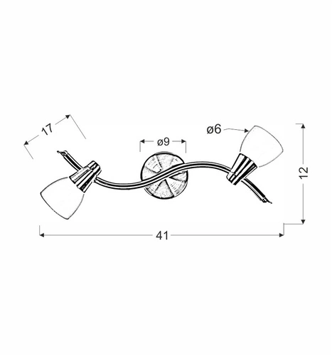 Lampa sufitowa Selia nowoczesna szklana regulowana do salonu i sypialni 41 cm CANDELLUX