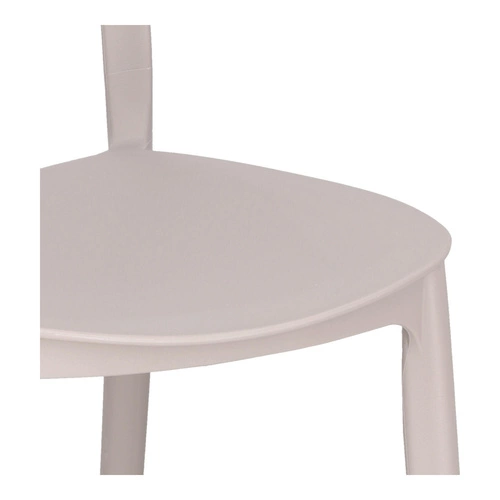 Krzesło Plasta taupe z tworzywa do jadalni i kuchni nowoczesne