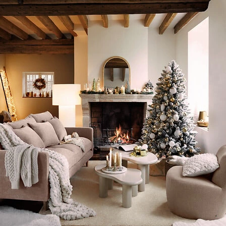 Lustro półokrągłe Thea 55x75 cm beżowe dekoracyjne do salonu i przedpokoju Atmosphera