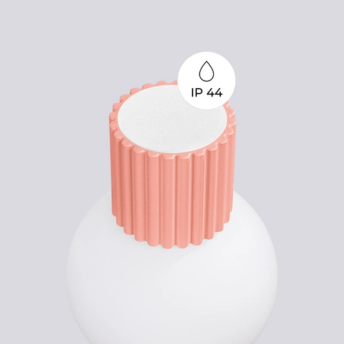 Kinkiet ścienny HALO nowoczesny różowy IP44 do łazienki i sypialni aluminium szkło