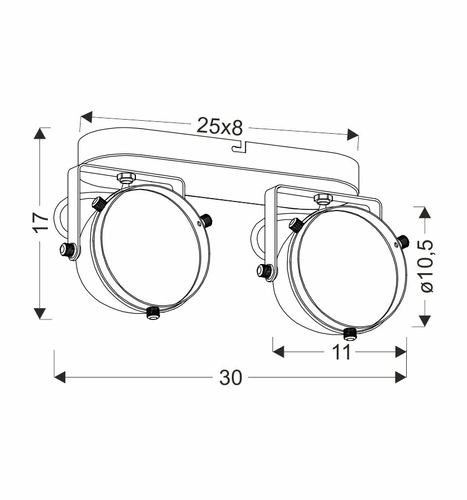 Nowoczesna lampa sufitowa Crazy czarna 2-punktowa do salonu i kuchni regulowana