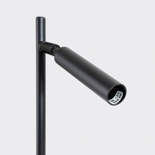 Nowoczesna czarna lampa biurkowa Pastelo z ruchomym kloszem do gabinetu lub sypialni 43 cm