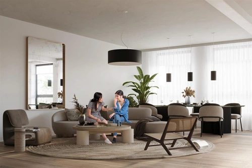 Lampa sufitowa Otto czarna nowoczesna z abażurem do salonu i jadalni 15 cm