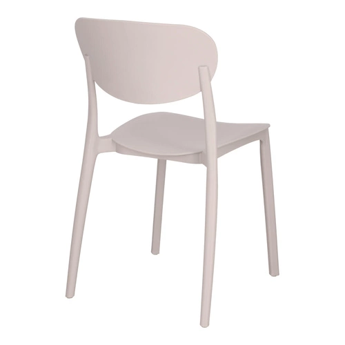 Krzesło Plasta taupe z tworzywa do jadalni i kuchni nowoczesne