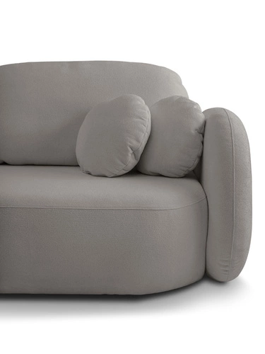 Sofa rozkładana Salby 3 osobowa z funkcją spania i pojemnikiem szara do salonu