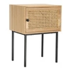 Szafka nocna z plecionym frontem 40 cm naturalna boho industrialna Intesi Panamo