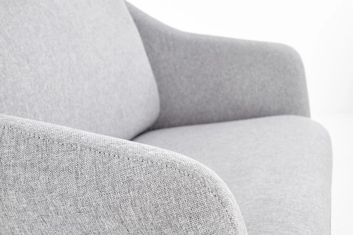 Sofa dwuosobowa Kashira szara welurowa na wysokich nogach do salonu w stylu skandynawskim Intesi