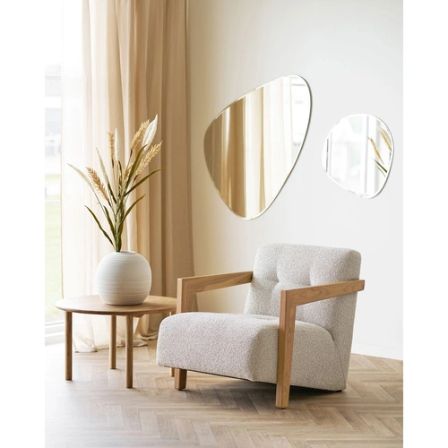 Stolik kawowy Jena okrągły dębowy 70 cm skandynawski do salonu