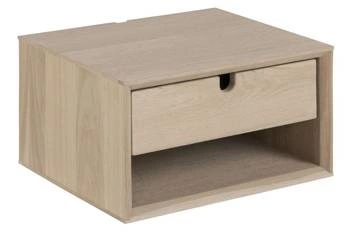 Szafka nocna drewniana wisząca z szufladą 37 cm Century Actona nowoczesna naturalna