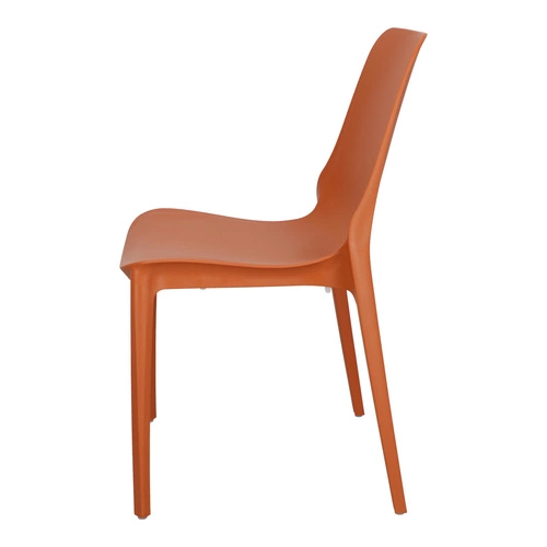 Krzesło ogrodowe z tworzywa sztaplowane Ginevra SCAB Design pomarańczowe nowoczesne do ogrodu