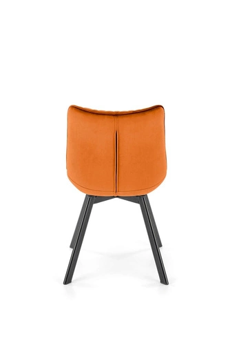 Krzesło obrotowe Veroniq Intesi welurowe tapicerowane do jadalni cynamonowe nowoczesne