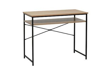 Biurko loftowe Aliaj 90 cm naturalny dąb i czarne do pracy industrialne 5five simply smart