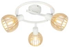Lampa sufitowa Atarri spirala 3x25W E14  biały+drewno