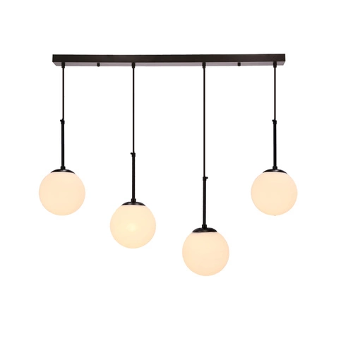 Lampa wisząca Pompei nowoczesna szklana biała 4-punktowa do salonu i jadalni