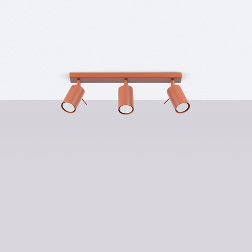 Plafon sufitowy RING 3L czerwony nowoczesny ruchomy do salonu i sypialni Sollux