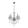 Lampa wisząca Cristallo chromowy 5x40W  E14 transparentny