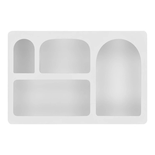 Nowoczesna półka ścienna Bryne biała 60 cm Intesi do salonu i sypialni MDF