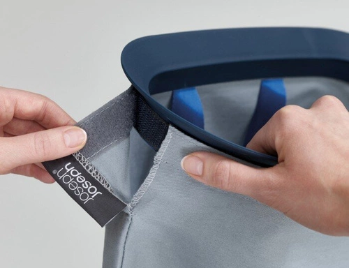 Joseph Joseph Tota nowoczesny kosz na pranie 60l dwukomorowy z pokrywą do łazienki czarny