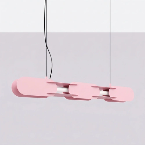 Lampa wisząca LED CHAIN 91 różowa nowoczesna do salonu nad stół