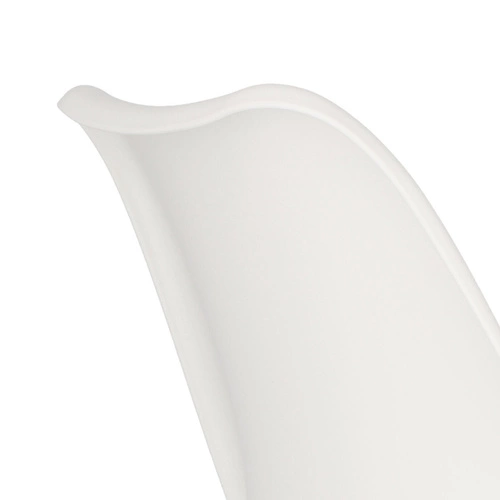 Krzesło do jadalni Eris Actona białe nowoczesne z tworzywa sztucznego łatwe w czyszczeniu