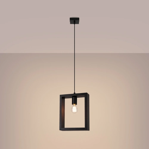Lampa wisząca ARIES wenge drewniana regulowana do salonu i jadalni nowoczesna 24 cm