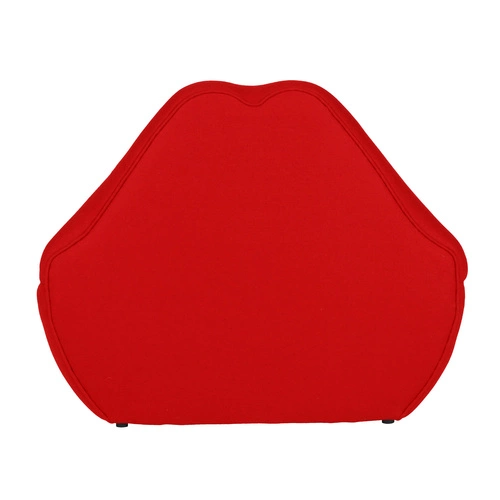 Fotel wypoczynkowy Usta 1 czerwony wełniany do salonu nowoczesny inspirowany Kiss Bocca