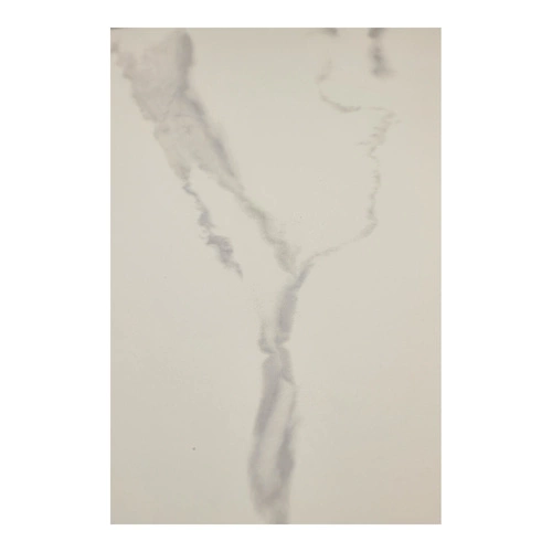 Stół okrągły do jadalni Simplet Skinny Premium Stone biały marmur nowoczesny na jednej nodze 90 cm