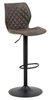 Hoker tapicerowany Naomi Actona antracytowy z oparciem, regulowany, obrotowy do kuchni