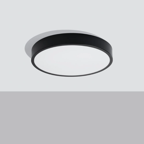 Plafon sufitowy LED ONYX 50 czarny nowoczesny okrągły do salonu i sypialni SOLLUX