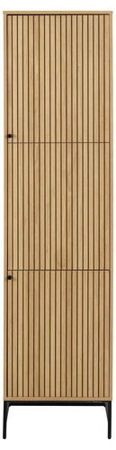 Szafa Albany wąska z lamelami dąb naturalny nowoczesna do sypialni lub garderoby