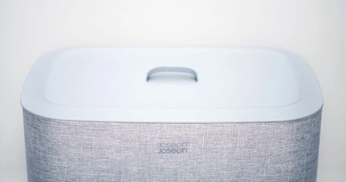 Joseph Joseph Tota nowoczesny kosz na pranie 90l z 2 komorami do łazienki szary prostokątny