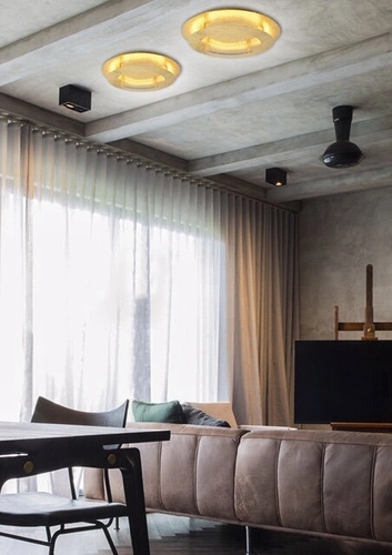 Plafon LED Merle 40 cm okrągły nowoczesny złoty do salonu i sypialni CANDELLUX