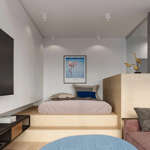 Plafon sufitowy biały nowoczesny TIUBE Sollux do salonu sypialni kuchni metalowy 12 cm