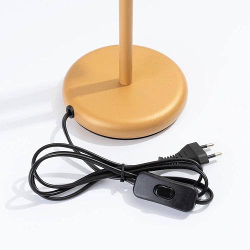 Lampa biurkowa Pastelo nowoczesna złota z ruchomym kloszem do sypialni i gabinetu 43 cm