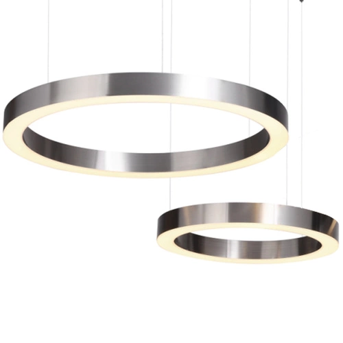 Lampa wisząca CIRCLE 60+80 LED nikiel na  1 podsufitce