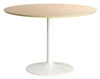 Stół okrągły Ibiza 110 cm biały blat dąb nowoczesny do kuchni i jadalni Actona