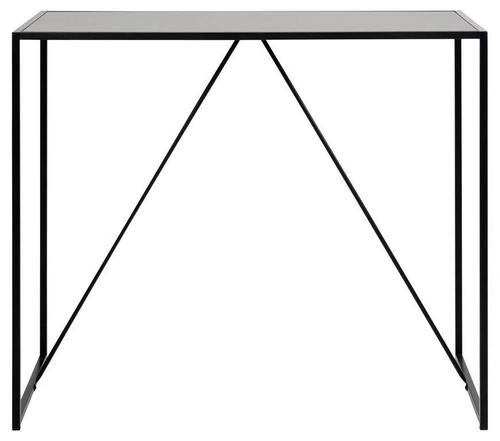 Stół barowy Seaford czarny nowoczesny industrialny do kuchni i jadalni 120x60 cm Actona