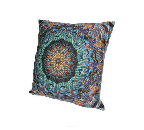 Poduszka dekoracyjna welurowa Hypno antyalergiczna do salonu i sypialni multikolor