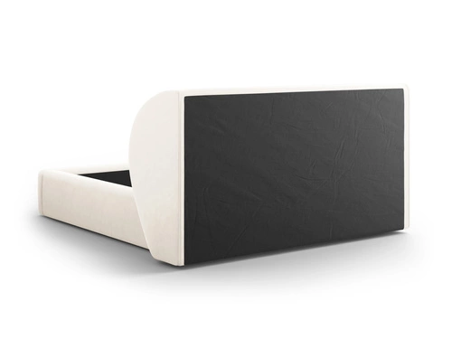 Łóżko tapicerowane Miley II beżowe 200x200 z pojemnikiem nowoczesne do sypialni