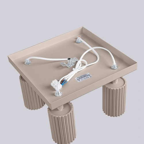 Plafon nowoczesny KARBON 4 taupe beżowy do salonu i kuchni, regulowany, aluminium 25 cm