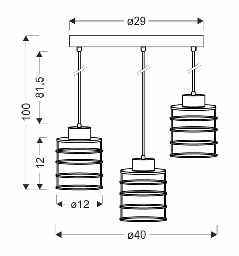 Lampa wisząca Glob czarna złota 3-punktowa do salonu i jadalni nowoczesna regulowana